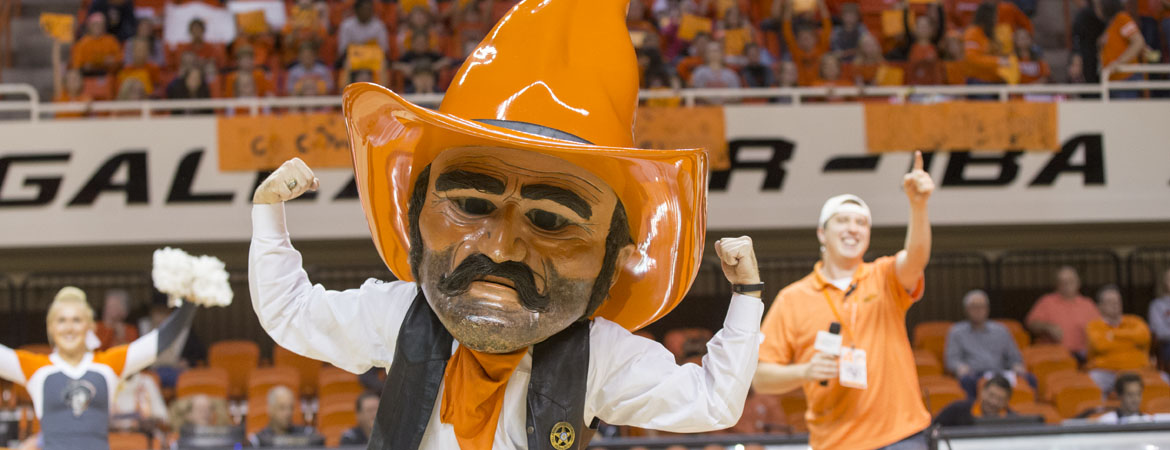 Pistol Pete cheers you on.
