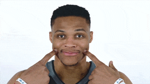 GIF of Russell Westbrook smiling