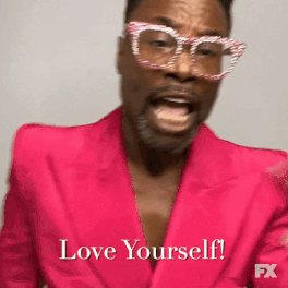 Guy saying "Love yourself!"