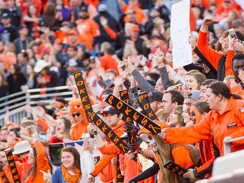 paddle people at football game