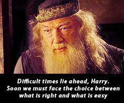 GIF of Dumbledore giving advice to Harry